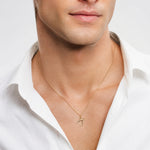 14k Wishbone Charm - Model Shot