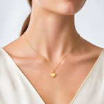 14K Polished 3-D Puffed Heart Pendant - Model Shot