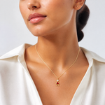 14ky January Girl Birthstone Charm - Model Shot