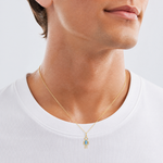 14k March Boy Birthstone Charm - Model Shot