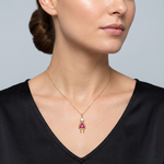 14k July Girl Birthstone Charm - Model Shot