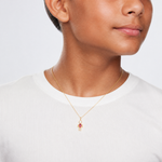 14k July Boy Birthstone Charm - Model Shot