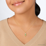 14k August Boy Birthstone Charm - Model Shot