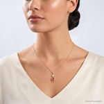 14k October Girl Birthstone Charm - Model Shot