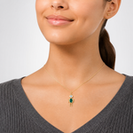 14k December Boy Birthstone Charm - Model Shot