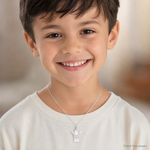 Sterling Silver Rhodium-plated Love Kid Charm - Model Shot