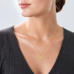 14k Medical Jewelry Symbol Charm - Model Shot