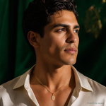14k Two-tone Guadalupe Pendant - Model Shot