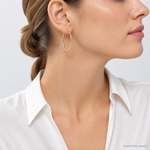 14k 1.20mm Endless Hoop Earring - Model Shot