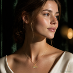14k w/Rhodium Diamond-cut LOVE Pendant - Model Shot