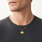 14k Polished Elephant Charm - Model Shot