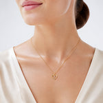 14k CZ Heart Pendant - Model Shot