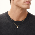 14K CZ Heart Pendant - Model Shot