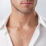 14k Polished CZ Fancy Open Heart Pendant - Model Shot