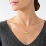 14k Polished Horse Charm - Model Shot
