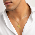 14k Enameled Pizza Slice Pendant - Model Shot