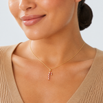14k 3D Enameled Candy Cane Charm - Model Shot