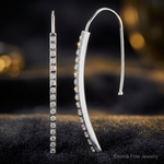 14k WG Diamond Fascination Diamond Dust/Accent Earrings - Close-up View