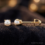 14k Madi K Baby FW Cultured Pearl Earrings - Close-up View