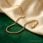 14k 1.50mm D/C Rope with Lobster Clasp Chain - Lifestyle View
