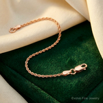 14k Rose Gold 1.50mm D/C Rope with Lobster Clasp Chain - Lifestyle View