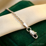 14k White Gold 1.5mm D/C Rope with Lobster Clasp Chain - Lifestyle View