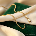 14k 1.75mm D/C Rope with Lobster Clasp Chain - Lifestyle View
