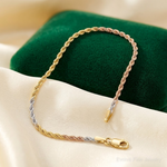14k Tri-Color 1.75mm D/C Rope Chain - Lifestyle View