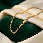 14k 2mm D/C Rope with Lobster Clasp Chain - Lifestyle View