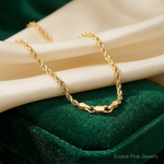 14k 2.25mm D/C Rope with Lobster Clasp Chain - Lifestyle View