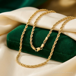 14k 2.75mm D/C Rope with Lobster Clasp Chain - Lifestyle View