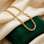 14k 3mm D/C Rope with Lobster Clasp Chain - Lifestyle View