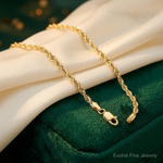 14k 3mm D/C Rope with Lobster Clasp Chain - Lifestyle View