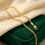 14k 3.25mm D/C Rope with Lobster Clasp Chain - Lifestyle View