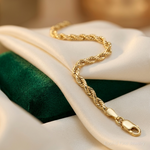 14k 3.5mm D/C Rope with Lobster Clasp Chain - Lifestyle View