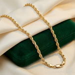 14k 4mm D/C Rope with Lobster Clasp Chain - Lifestyle View