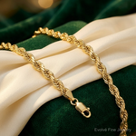 14K 4.25mm D/C Rope with Lobster Clasp Chain - Lifestyle View