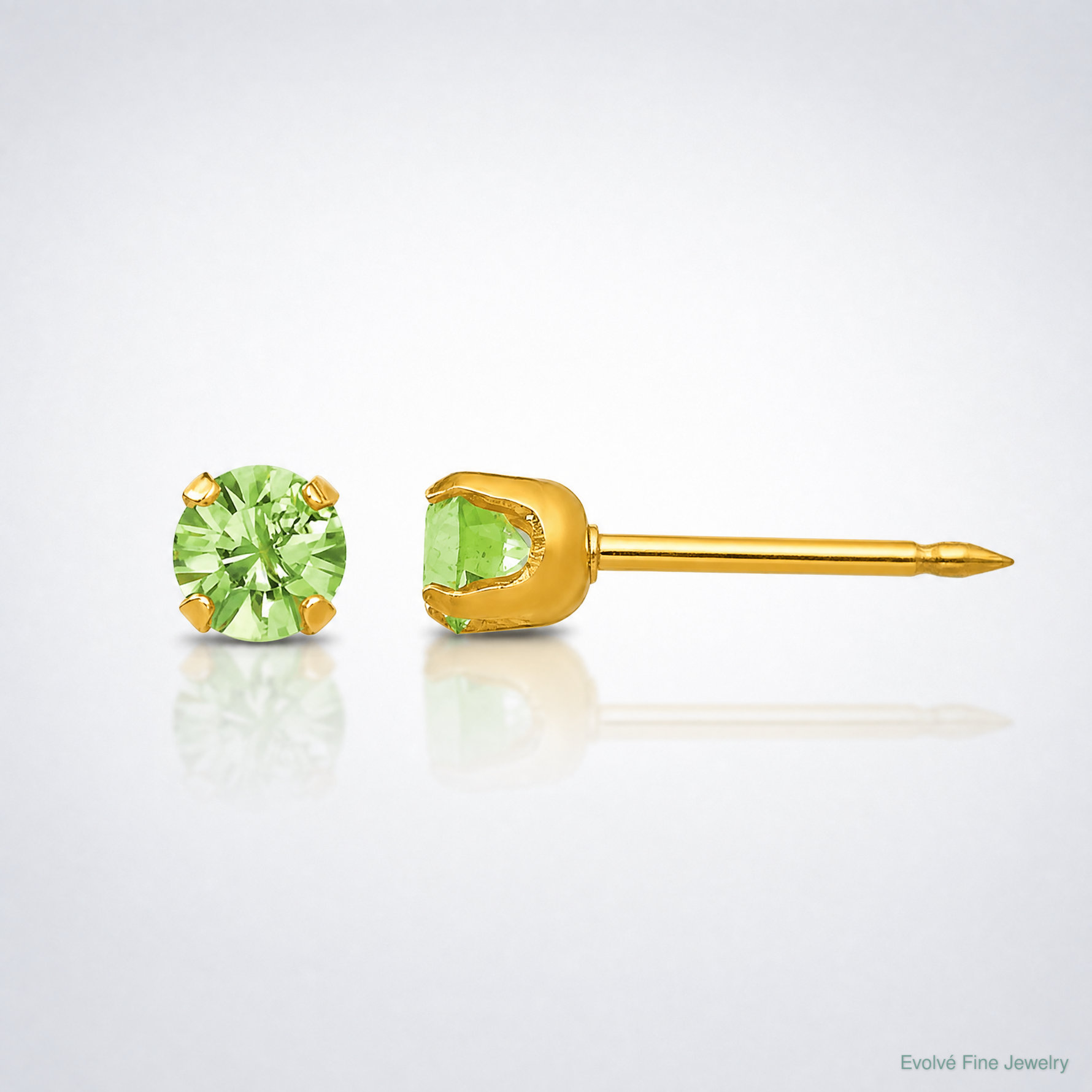Inverness 14k 3mm August Crystal Birthstone Post Earrings - Lifestyle View