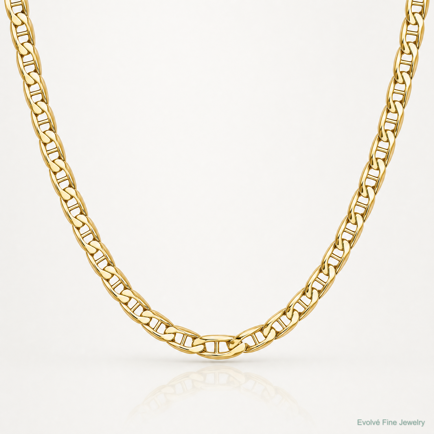 10k 4mm Semi-Solid Anchor Chain - Lifestyle View