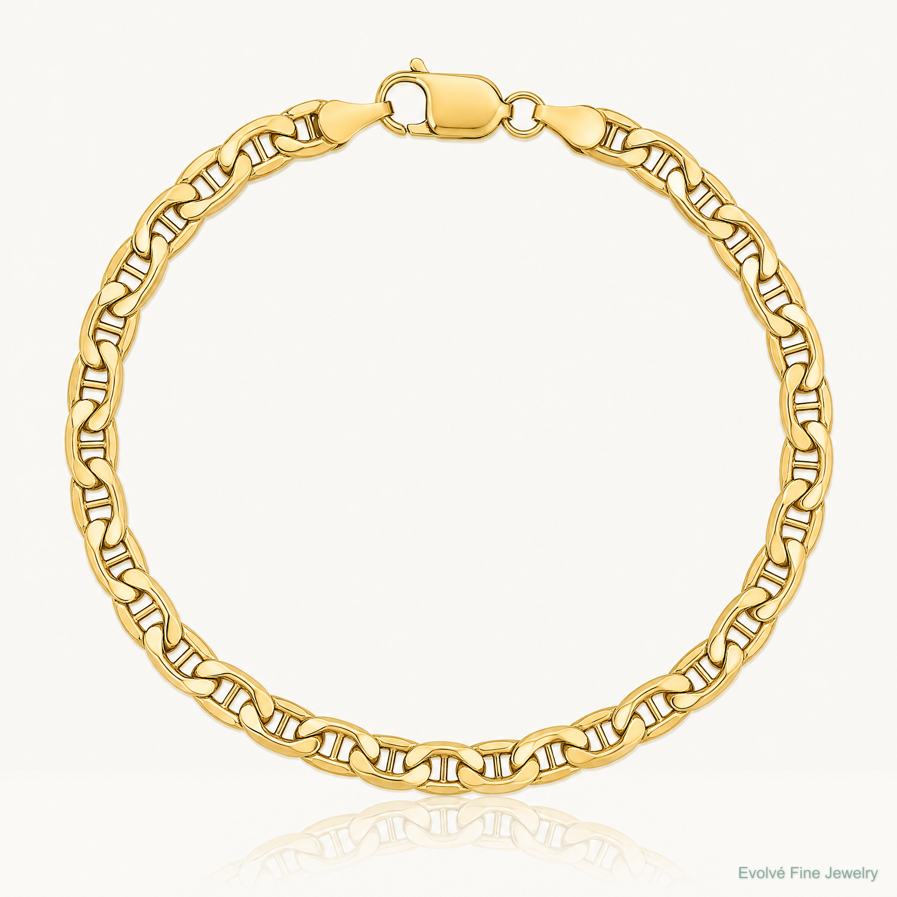 10k 4mm Semi-Solid Anchor Chain - Lifestyle View