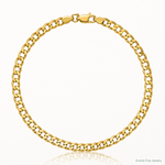 10k 4.3mm Semi-Solid Curb Link Chain - Lifestyle View