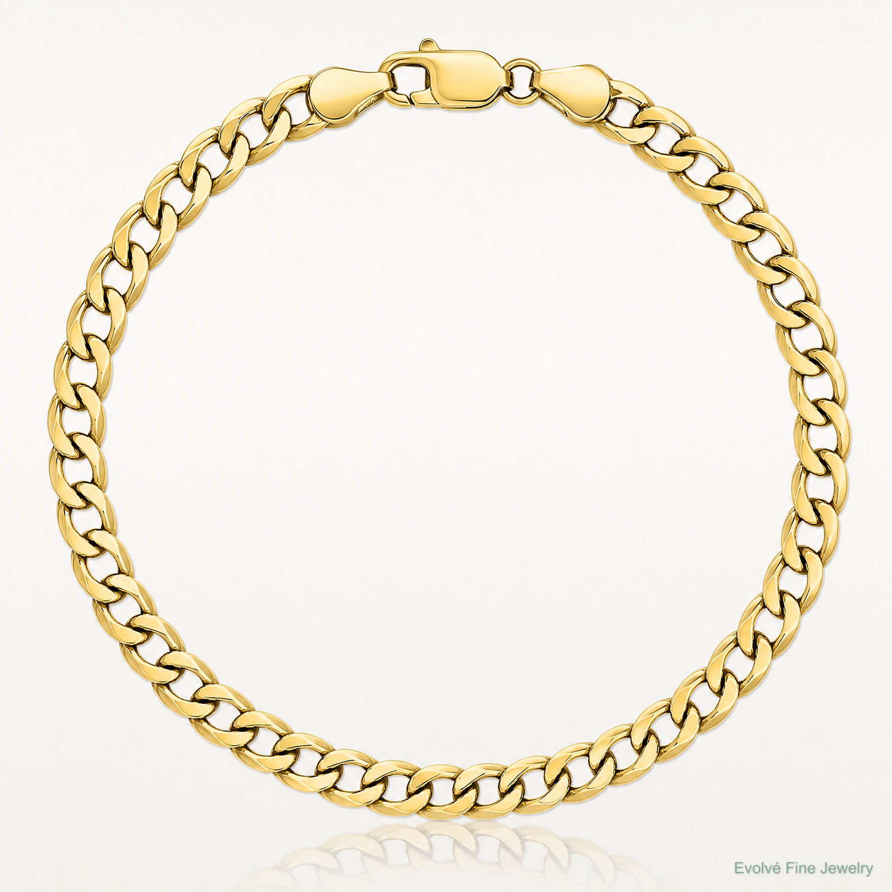 10k 5.25mm Semi-Solid Curb Link Chain - Lifestyle View