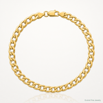 10k 6.5mm Semi-Solid Curb Link Chain - Lifestyle View