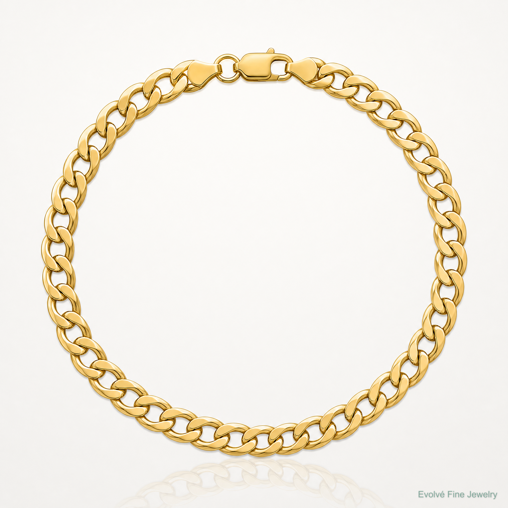 10k 6.5mm Semi-Solid Curb Link Chain - Lifestyle View