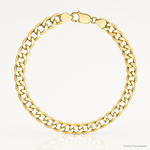 10k 7mm Semi-Solid Curb Link Chain - Lifestyle View