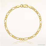 10k 2.5mm Semi-Solid Figaro Chain - Lifestyle View