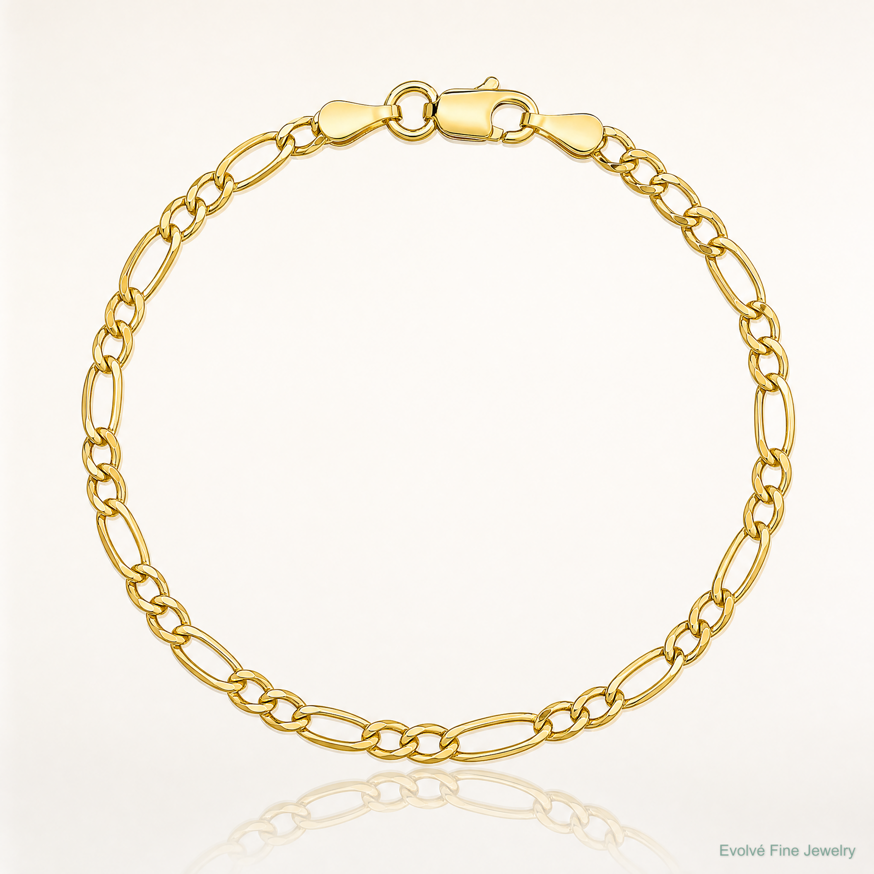 10k 2.5mm Semi-Solid Figaro Chain - Lifestyle View