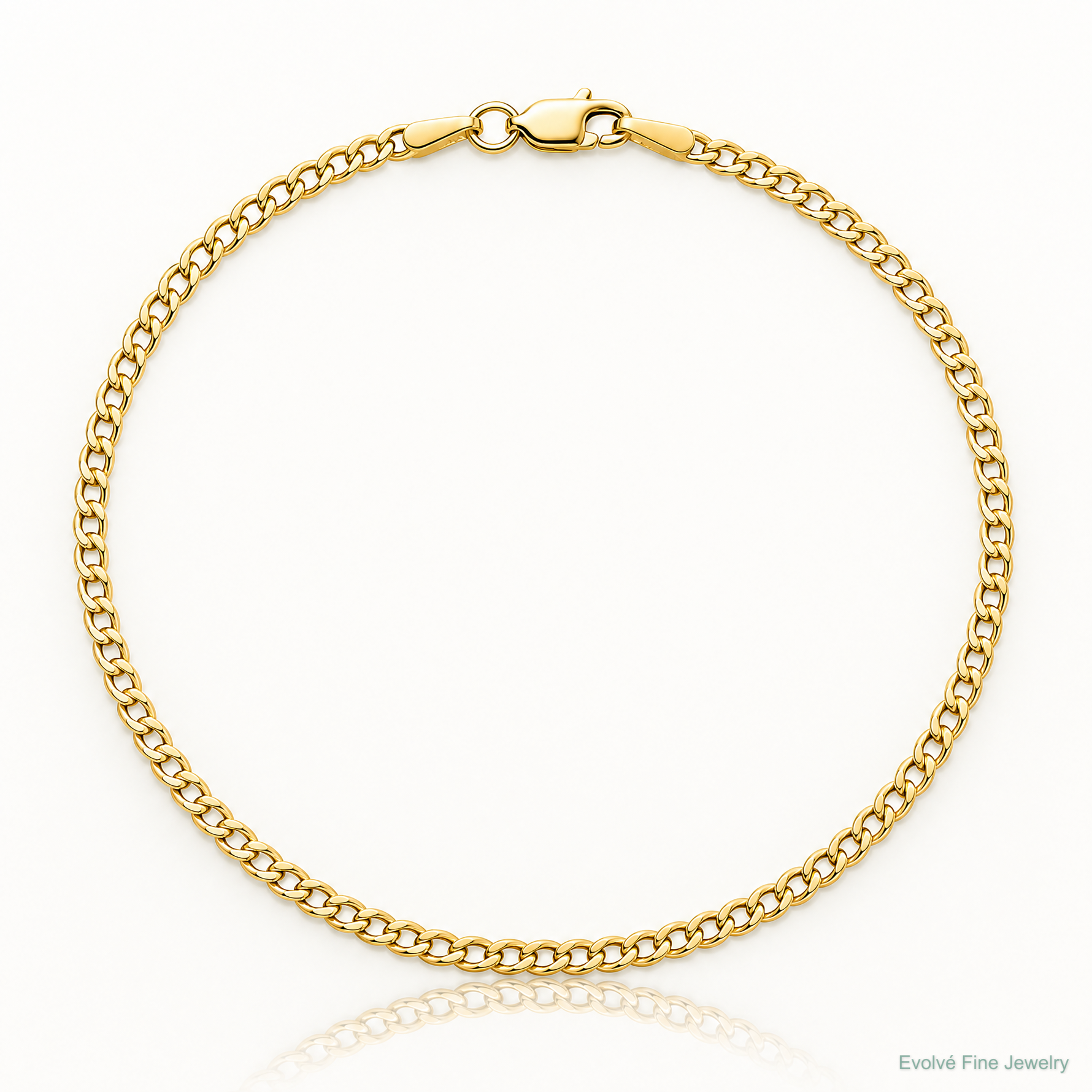 10k 2.5mm Semi-Solid Curb Link Chain - Lifestyle View