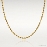 10k 2.8mm Semi-Solid Rope Chain - Lifestyle View