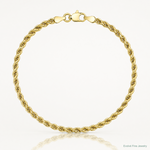 10k 2.8mm Semi-Solid Rope Chain - Lifestyle View